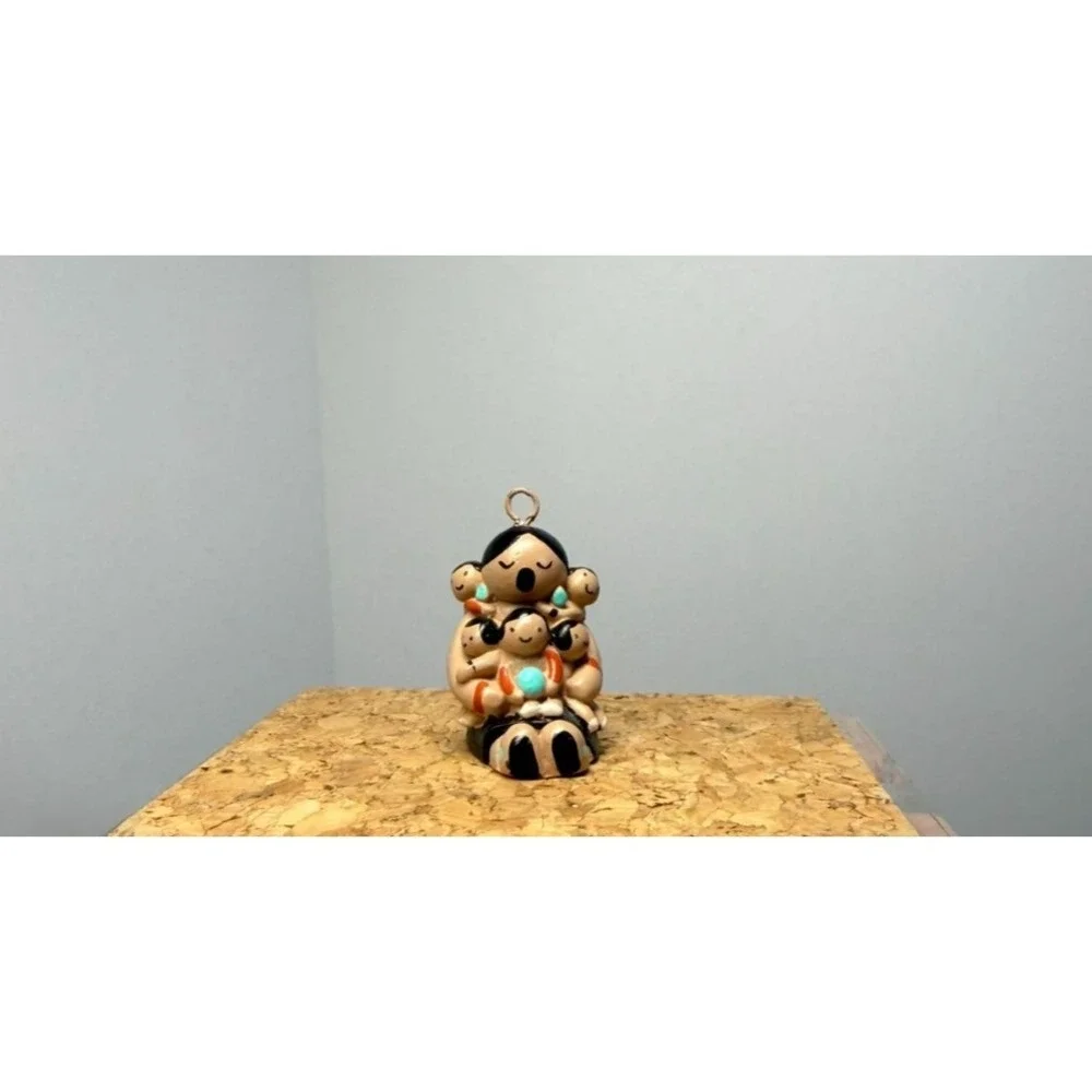 VTG Cleo Teissedre Native Navajo Storyteller Pendant‎ Rare Mini Signed Numbered